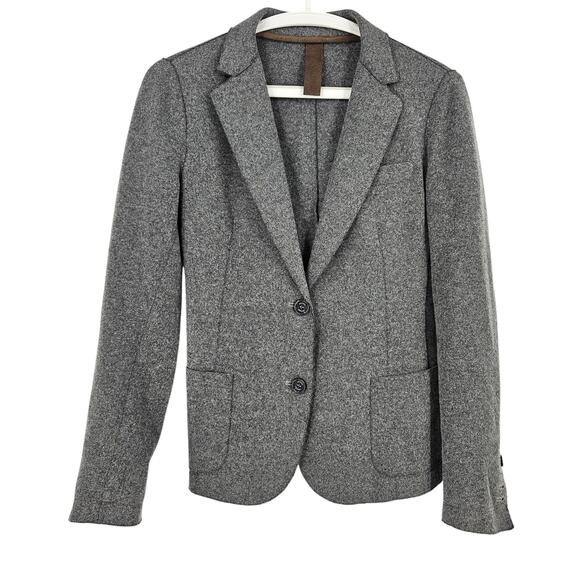 Eleventy Women's Blazer Jacket Gray Wool Blend Two Button Pockets Career Size 38 - Picture 1 of 8